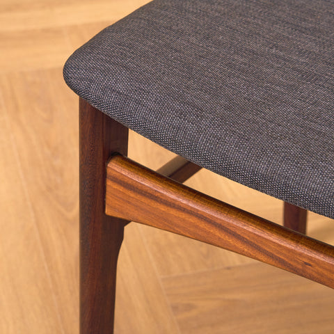 Danish dining chairs in teak & walnut
