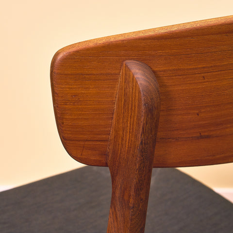 Danish dining chairs in teak & walnut