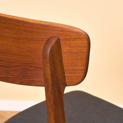 Danish dining chairs in teak & walnut