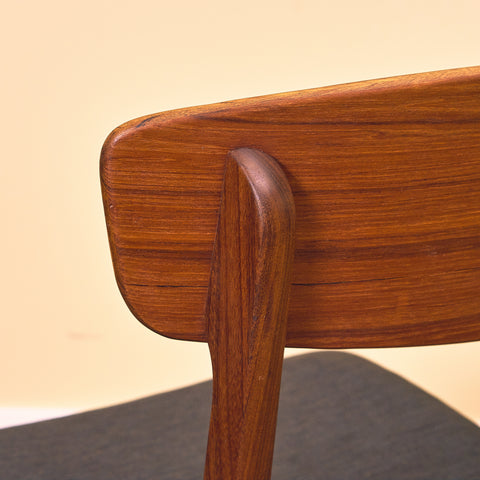 Danish dining chairs in teak & walnut