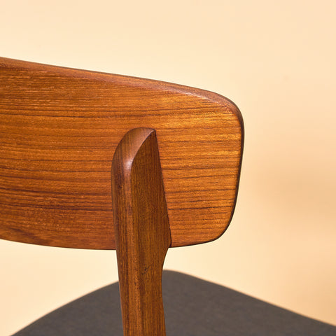 Danish dining chairs in teak & walnut