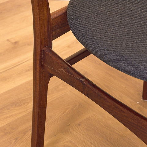 Danish dining chairs in teak & walnut