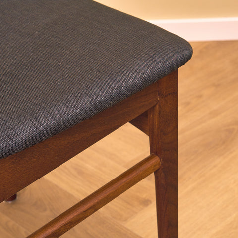 Danish dining chairs in teak & walnut