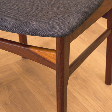 Danish dining chairs in teak & walnut