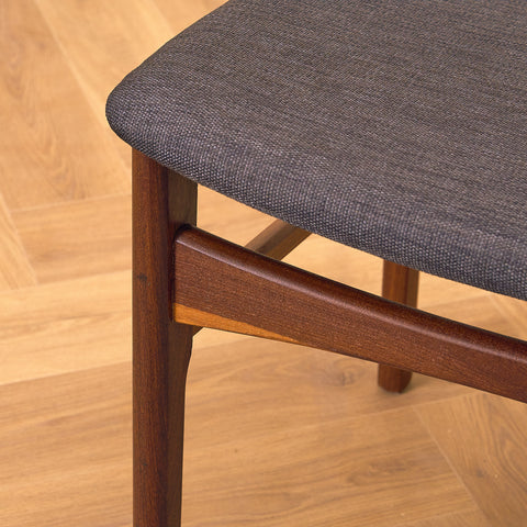 Danish dining chairs in teak & walnut