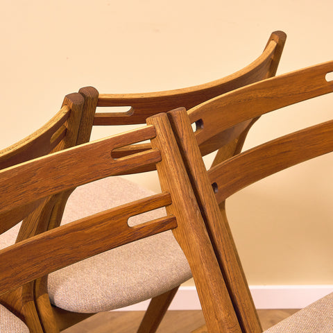 Danish dining chairs by Edmund Jorgensen for Jorgensen Mobelfabrik