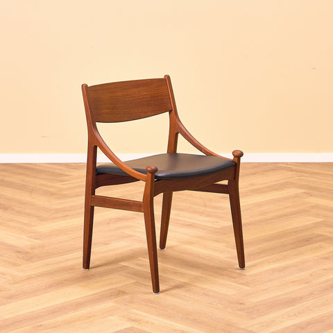 Danish dining chairs in teak by Vestervig Erikson for Brdr Tromborg