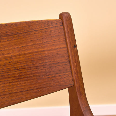 Danish dining chairs in teak by Vestervig Erikson for Brdr Tromborg