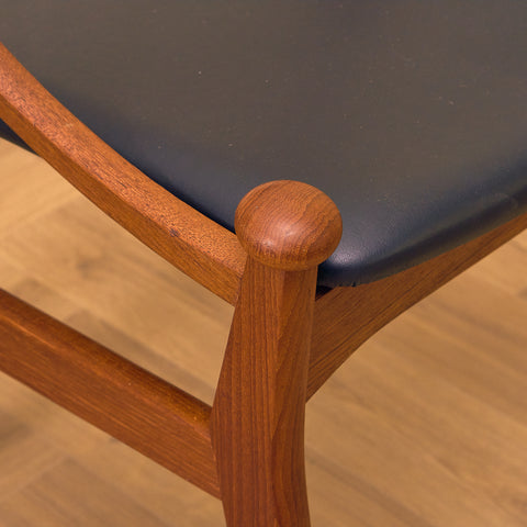 Danish dining chairs in teak by Vestervig Erikson for Brdr Tromborg
