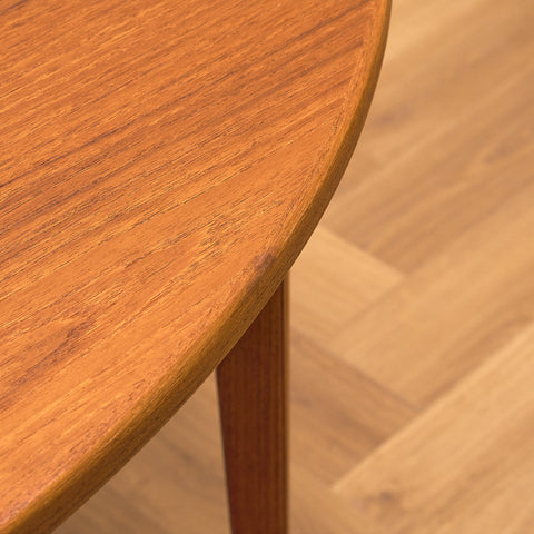 Danish round dining table in teak, model 55, by Omann Jun