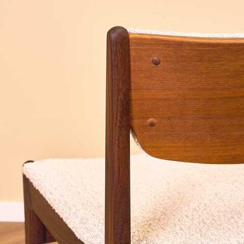 Danish dining chairs in teak and walnut