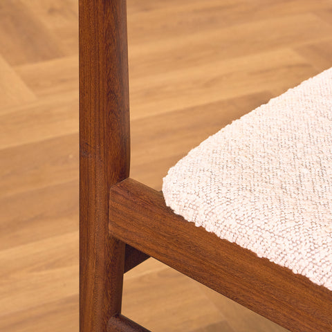 Danish dining chairs in teak and walnut