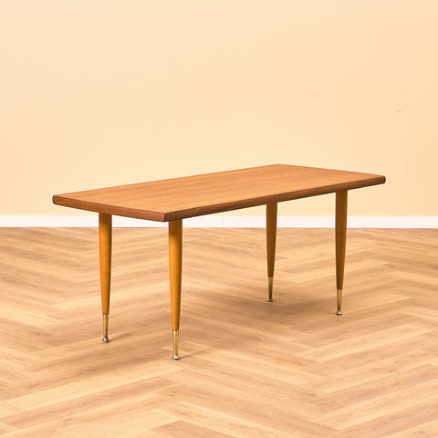 Swedish coffee table in teak and beech by Alberts, Tibro
