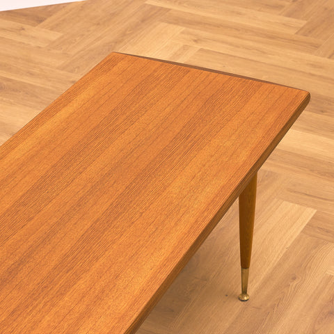 Swedish coffee table in teak and beech by Alberts, Tibro