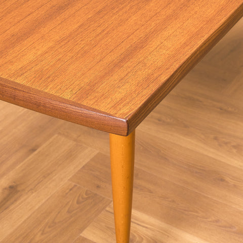 Swedish coffee table in teak and beech by Alberts, Tibro