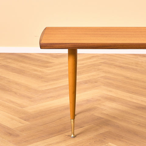 Swedish coffee table in teak and beech by Alberts, Tibro
