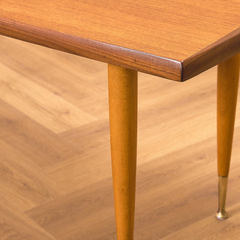 Swedish coffee table in teak and beech by Alberts, Tibro