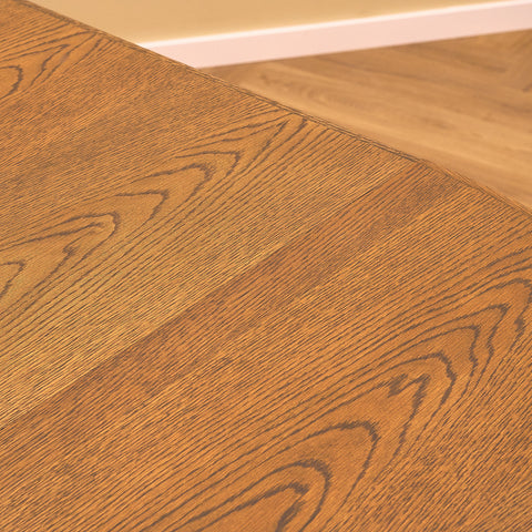 Danish round dining table in smoked oak by Skovby
