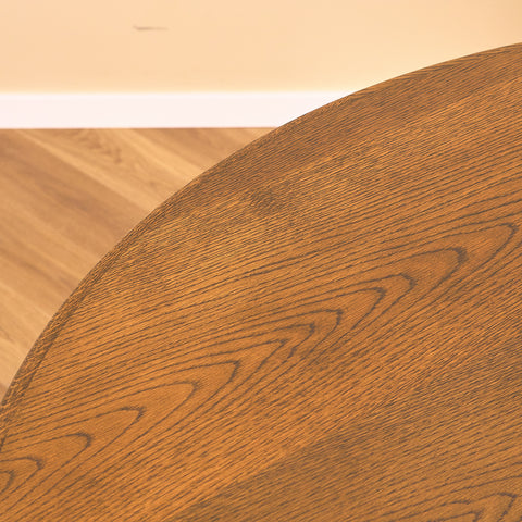 Danish round dining table in smoked oak by Skovby