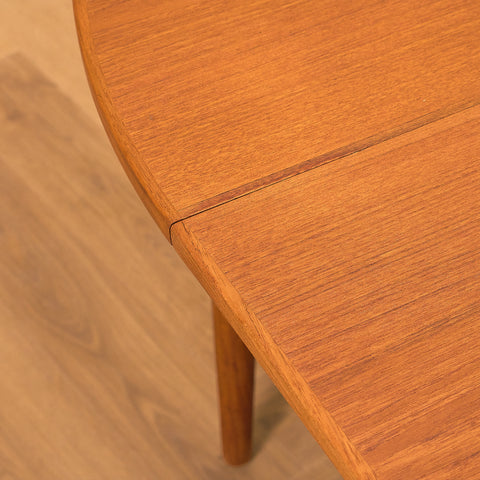Danish round dining table in teak by Kai Kristiansen for Skovmand And Andersen