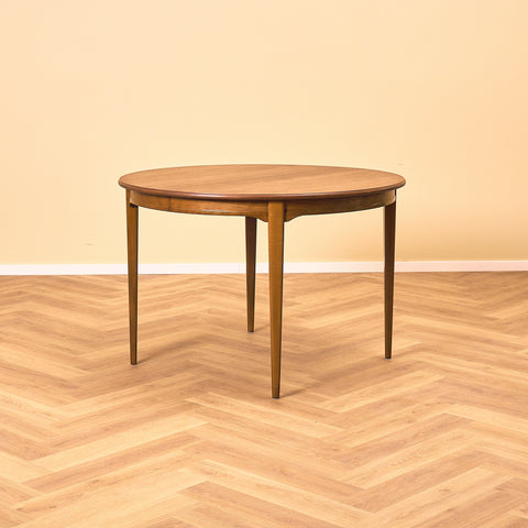 Swedish round dining table in teak by Svante Skogh, model "Vindö"