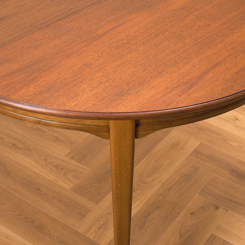 Swedish round dining table in teak by Svante Skogh, model "Vindö"