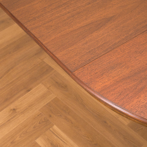 Swedish round dining table in teak by Svante Skogh, model "Vindö"