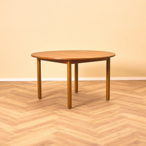 Danish round dining table in teak