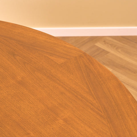 Danish round dining table in teak