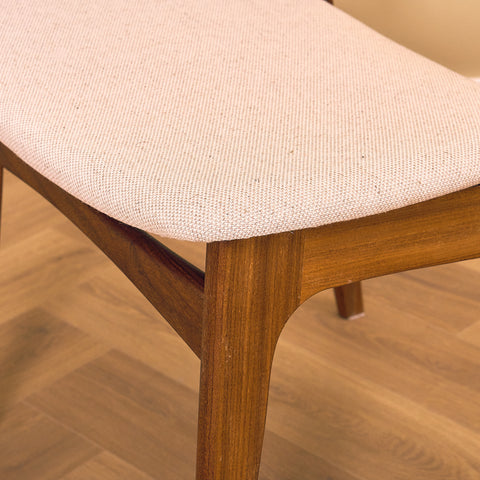 Danish set of 4 dining chairs in solid walnut by Erik Buch