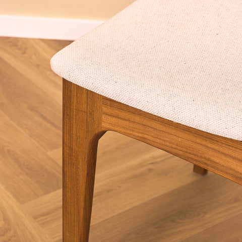 Danish set of 4 dining chairs in solid walnut by Erik Buch