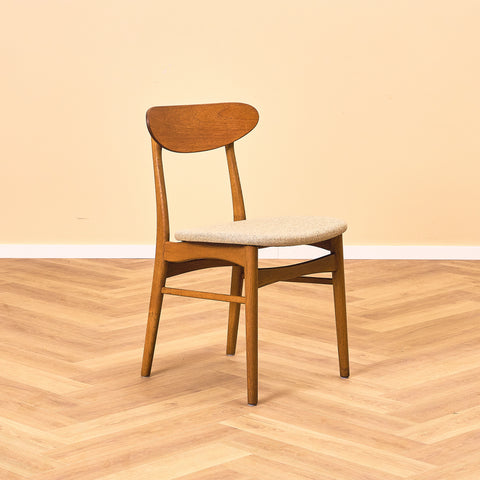 Danish dining chairs in teak and oak