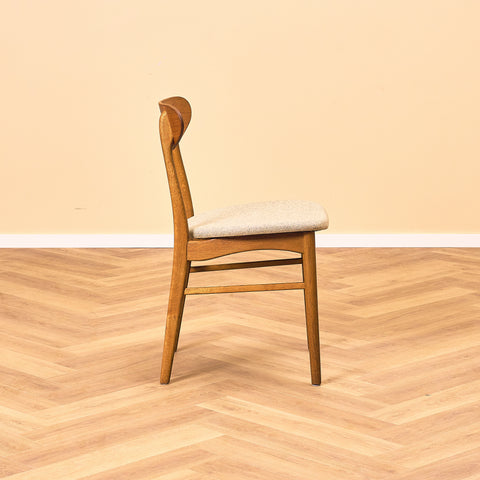 Danish dining chairs in teak and oak