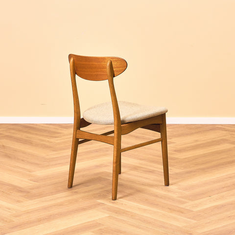 Danish dining chairs in teak and oak