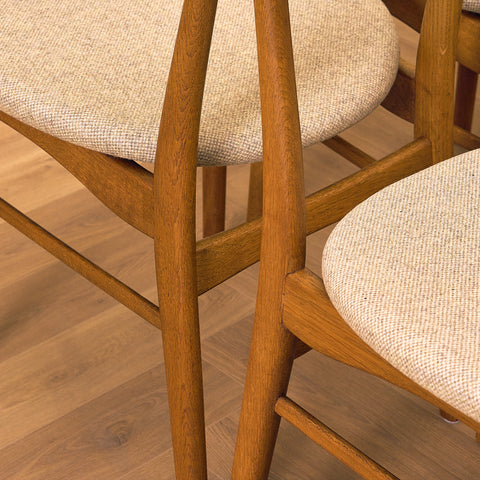 Danish dining chairs in teak and oak