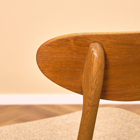 Danish dining chairs in teak and oak