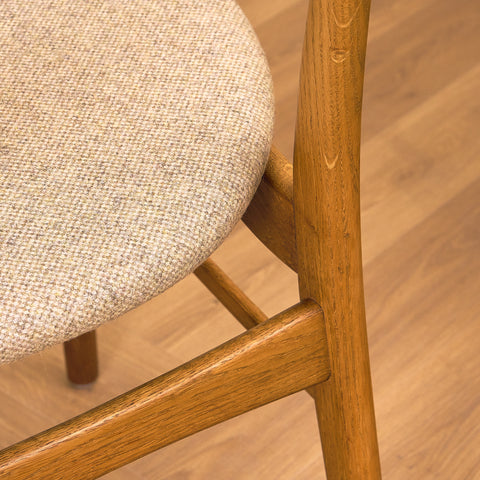 Danish dining chairs in teak and oak