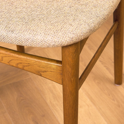 Danish dining chairs in teak and oak