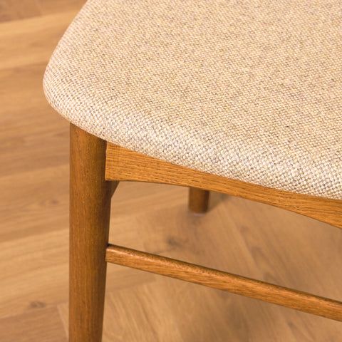 Danish dining chairs in teak and oak