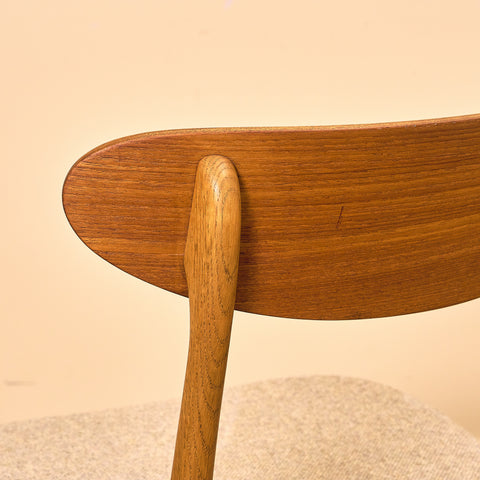 Danish dining chairs in teak and oak