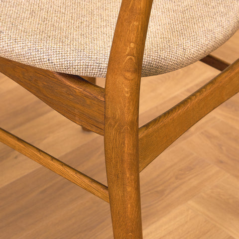 Danish dining chairs in teak and oak