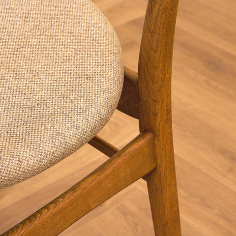 Danish dining chairs in teak and oak