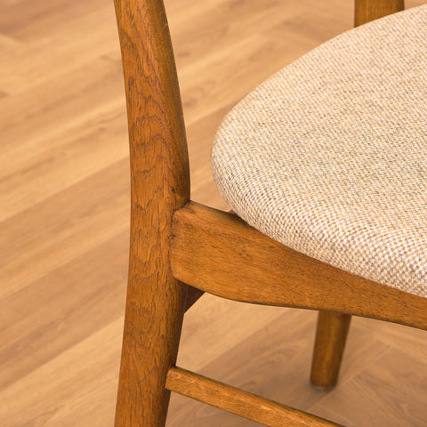 Danish dining chairs in teak and oak