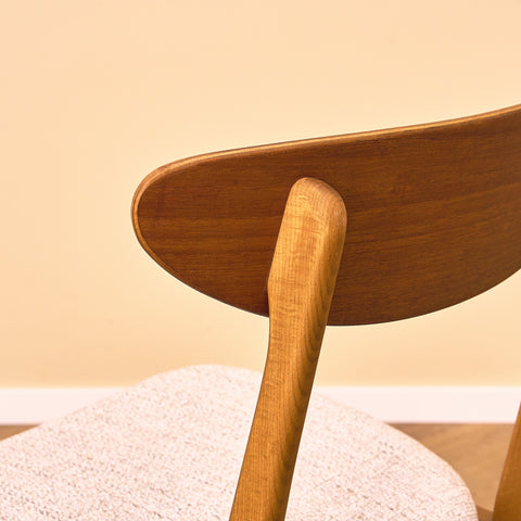 Danish dining chairs in teak & beech by Farstrup, model '210'