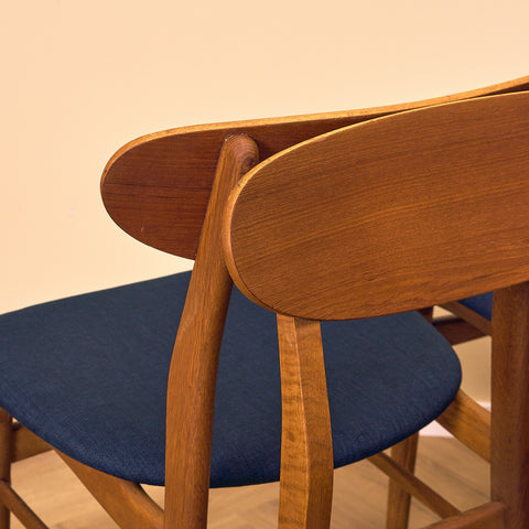 Danish dining chairs in teak & oak