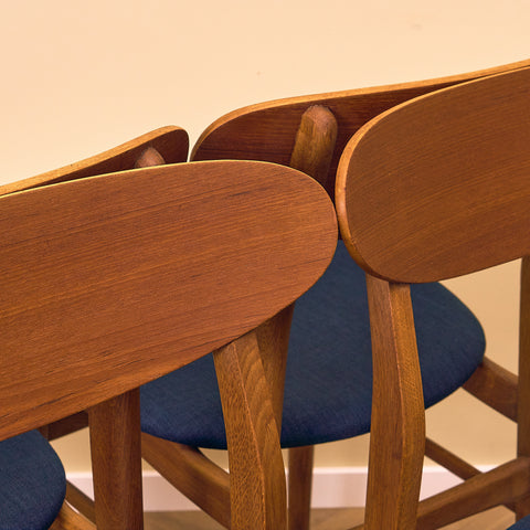 Danish dining chairs in teak & oak