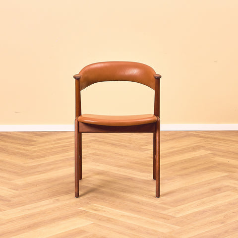 Danish dining chairs in solid teak, model 32 by Kai Kristiansen for Korup Stolefabrik