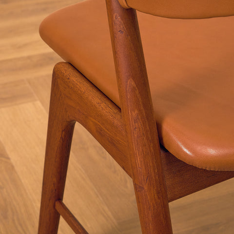 Danish dining chairs in solid teak, model 32 by Kai Kristiansen for Korup Stolefabrik