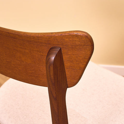 Danish set of 4 dining chairs in teak by Schiønning & Elgaard