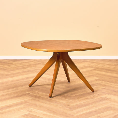 Swedish coffee table in elm & beech by David Rosén for Nordiska Kompaniet